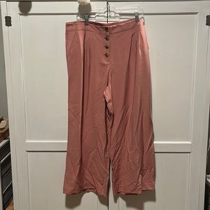 Dusty Rose Wide Length Ankle Length Pants NWT